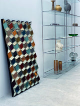 POUL CADOVIUS FOR ROYAL SYSTEM „ABSTRACTA“ MODULAR SHELF CHROME GLASS, DENMARK 1960S