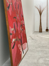 „VERZWEIGT VOR ROT“ - SCHLICKER, JOHANNES OIL ON CANVAS 150x110cm 1985