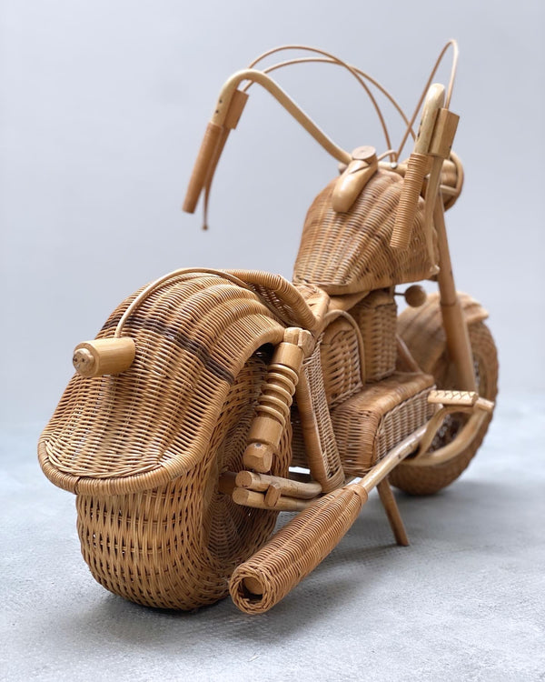 TOM DIXON RATTAN WICKER HARLEY DAVIDSON MOTORCYCLE MOTOR BIKE, 1980s
