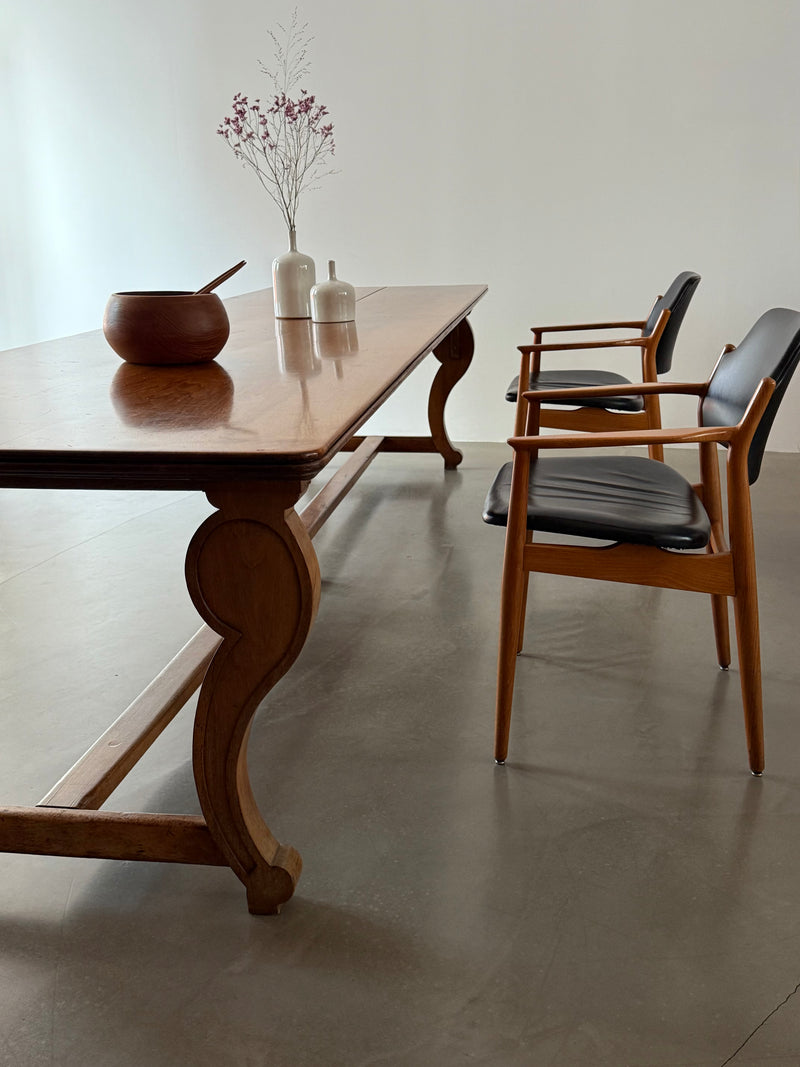 ANTIQUE FRENCH MONASTERY DINING TABLE NUTWOOD 325cm, 19th CENTURY