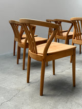 TEAM 7 DINING TABLE & 6 CHAIRS SOLID ALDER WOOD, AUSTRIA 1990s