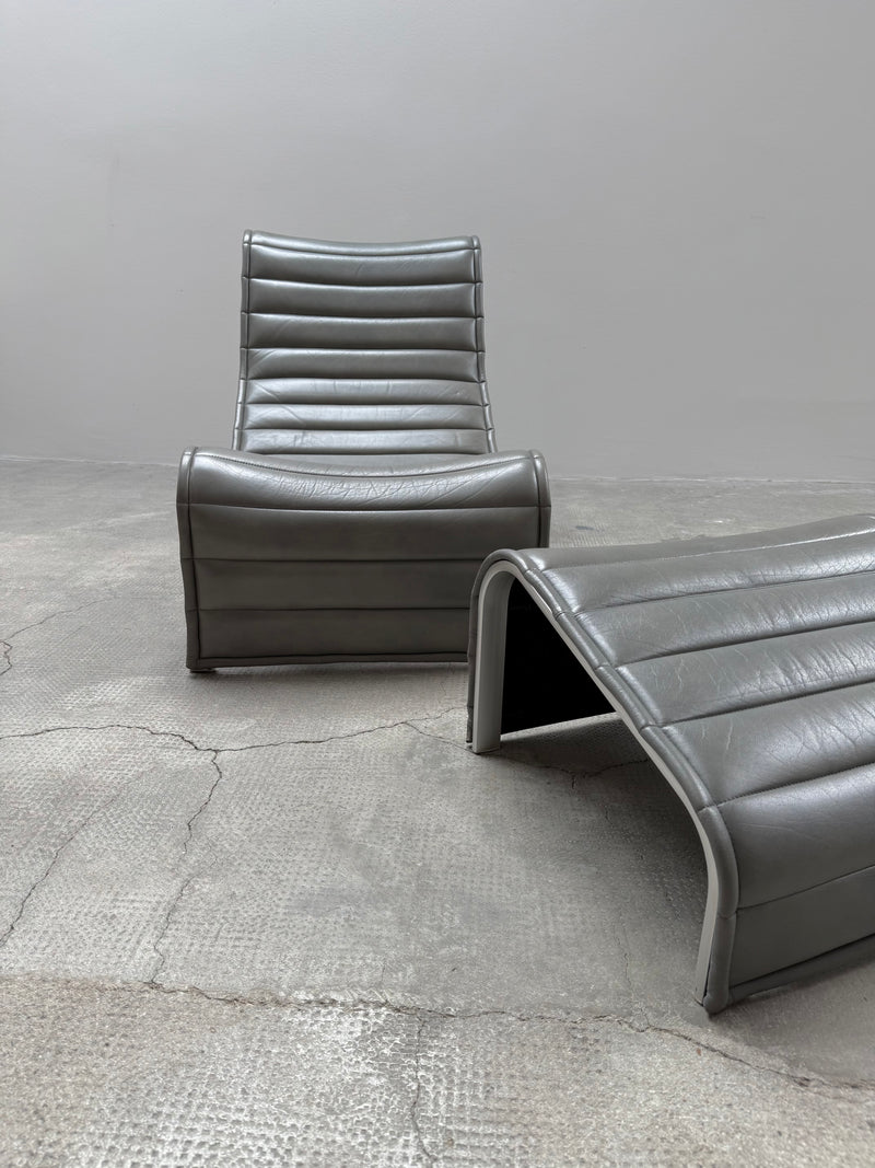 ERIC SIGFRID PERSSON FOR MÖBELKULTUR AB CHAISELONGUE LOUNGER LEATHER, SWEDEN 1970S