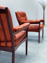 SET OF 2 GUNNAR KENTEMO FOR GÖTE-MÖBLER NÄSSJÖ / G-MÖBLER ARMCHAIRS, SWEDEN 1960S