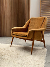 WILHELM KNOLL FOR CASSINA „MODEL 854“ ARMCHAIRS GOLDEN CORDUROY, ITALY 1950s