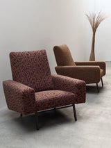 SET OF 2 PIERRE GUARICHE FOR AIRBORNE „G10“ ARMCHAIRS, FRANCE 1950s