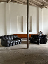 DE SEDE DS-600 „TATZELWURM“ / „SNAKE“ SECTIONAL SOFA MOCHA BROWN LEATHER, SWITZERLAND 1980s