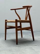 HANS WEGNER FOR CARL HANSEN & SONS „CH24“ WISHBONE CHAIRS OAK PAPERCORD EARLY EDITION, DENMARK 1950S