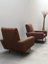 SET OF 2 PIERRE GUARICHE FOR AIRBORNE „G10“ ARMCHAIRS, FRANCE 1950s