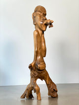 IDA BAGUS TILEM SOLID SUAR WOOD SCULPTURE CARVING BALI UBUD INDONESIA 1970s