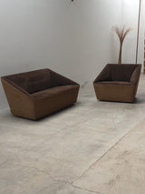 SEATING SET ARMCHAIR & SOFA ‚CURVERT‘ BY JEHS & LAUB FOR COR