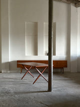 HANS WEGNER FOR ANDREAS TUCK AT-303 TEAK & OAK WOOD DESK / DINING TABLE, DENMARK 1960s