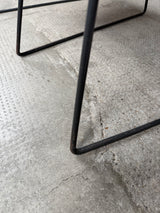 CEES BRAAKMAN & ADRIAAN DECKER FOR PASTOE „FM06“ WIRE CHAIRS TEAK ARMREST VELVET CORDUROY, NETHERLANDS 1950s