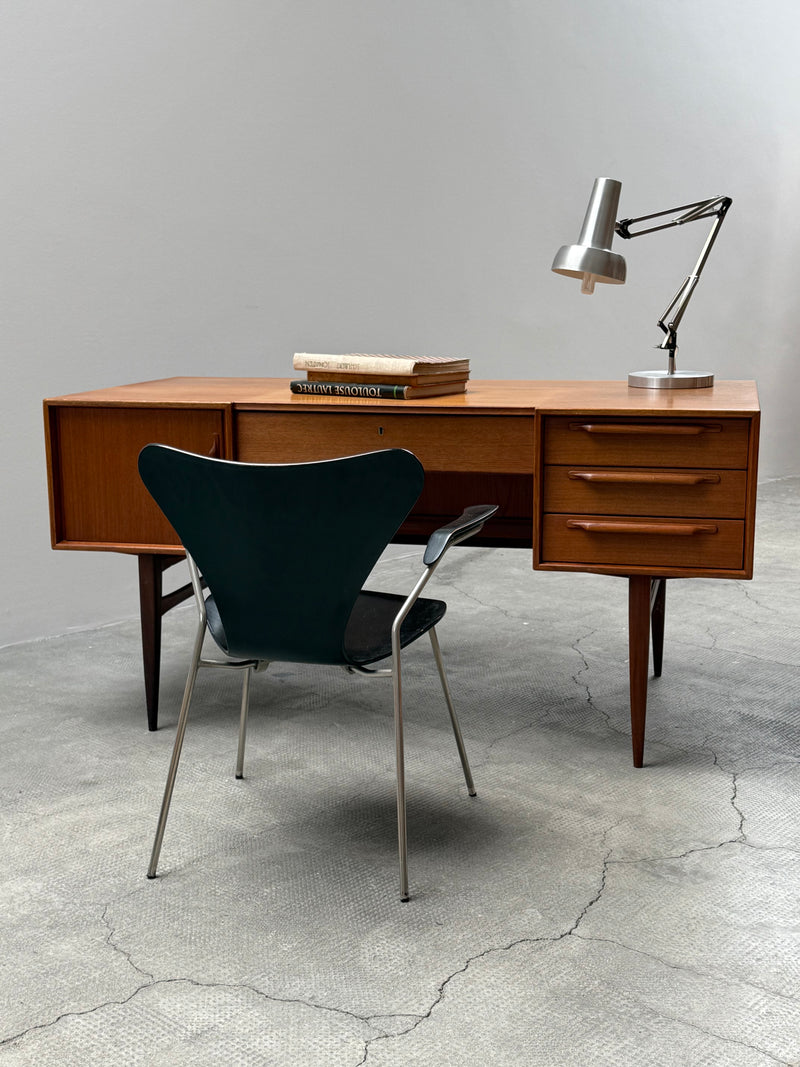 HEINRICH RIESTENPATT RT200 DESK TEAK WOOD, GERMANY 1960s