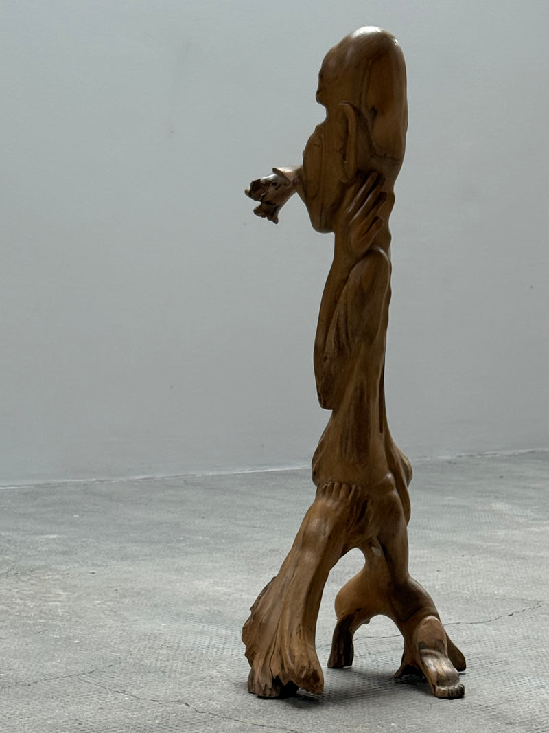 IDA BAGUS TILEM SOLID SUAR WOOD SCULPTURE CARVING BALI UBUD INDONESIA 1970s