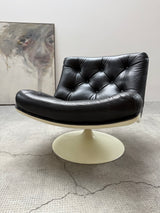 GEOFFREY HARCOURT F976 SPACE AGE TULIP SWIVEL CHAIRS LEATHER, NETHERLANDS 1970s