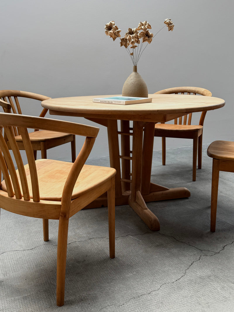 TEAM 7 DINING TABLE & 6 CHAIRS SOLID ALDER WOOD, AUSTRIA 1990s