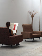 SET OF 2 PIERRE GUARICHE FOR AIRBORNE „G10“ ARMCHAIRS, FRANCE 1950s