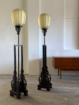 DINING SET TABLE & 8 CHAIRS SOLID WOOD CHINA 1960s