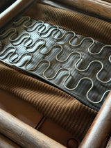 SET OF 2 BAMBOO BROWN LEATHER ARMCHAIRS & COFFEE TABLES, ITALY 1970s