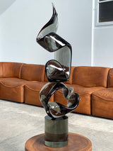LIVIO SEGUSO MURANO GLASS SCULPTURE 104cm, ITALY 1975