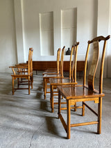 DINING SET TABLE & 8 CHAIRS SOLID WOOD CHINA 1960s