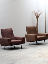 SET OF 2 PIERRE GUARICHE FOR AIRBORNE „G10“ ARMCHAIRS, FRANCE 1950s