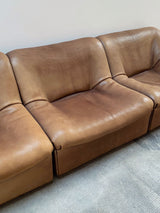 De Sede DS-46 Büffel Leder Modular Sitzgruppe Sessel & Sofa, Schweiz 1970er