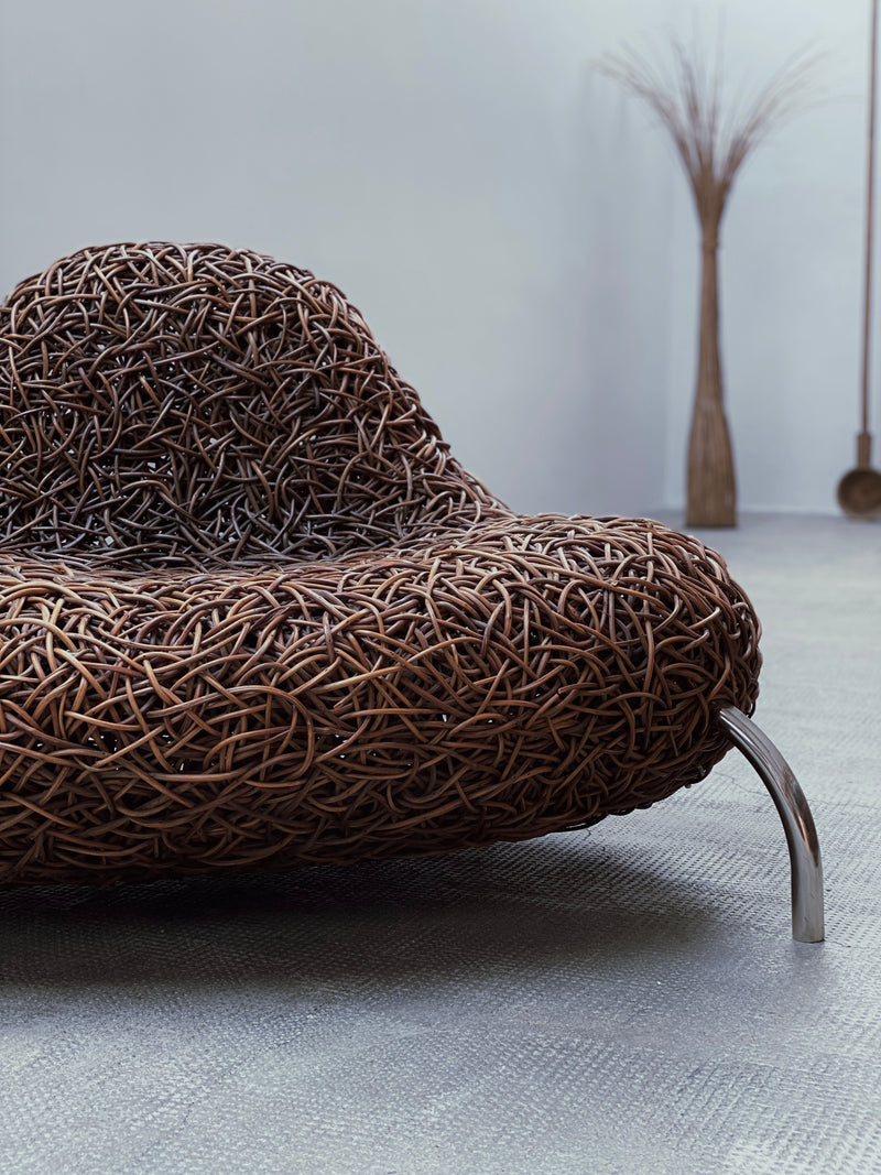 UDOM UDOMSRIANAN & PLANET 2001 RATTAN WICKER NEST CHAIR, THAILAND