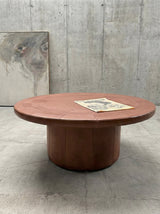DE SEDE COFFEE TABLE COGNAC LEATHER, SWITZERLAND 1970s