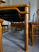 DINING SET TABLE & 8 CHAIRS SOLID WOOD CHINA 1960s