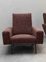 SET OF 2 PIERRE GUARICHE FOR AIRBORNE „G10“ ARMCHAIRS, FRANCE 1950s