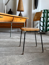 INDUSTRIAL DESK WOOD STEEL 2 COMPARTMENTS, GERMANY 1950s