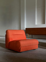 SET OF 2 JO OTTERPOHL FOR COR LOUNGE ARMCHAIRS RED & ORANGE, GERMANY 1960s