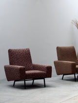 SET OF 2 PIERRE GUARICHE FOR AIRBORNE „G10“ ARMCHAIRS, FRANCE 1950s