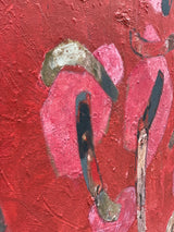 „VERZWEIGT VOR ROT“ - SCHLICKER, JOHANNES OIL ON CANVAS 150x110cm 1985