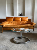 BRAZILIAN DESIGN BRUTALIST SEATING GROUP LEATHER OAK, 1970s