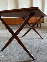 HANS WEGNER FOR ANDREAS TUCK AT-303 TEAK & OAK WOOD DESK / DINING TABLE, DENMARK 1960s