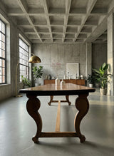 ANTIQUE FRENCH MONASTERY DINING TABLE NUTWOOD 325cm, 19th CENTURY