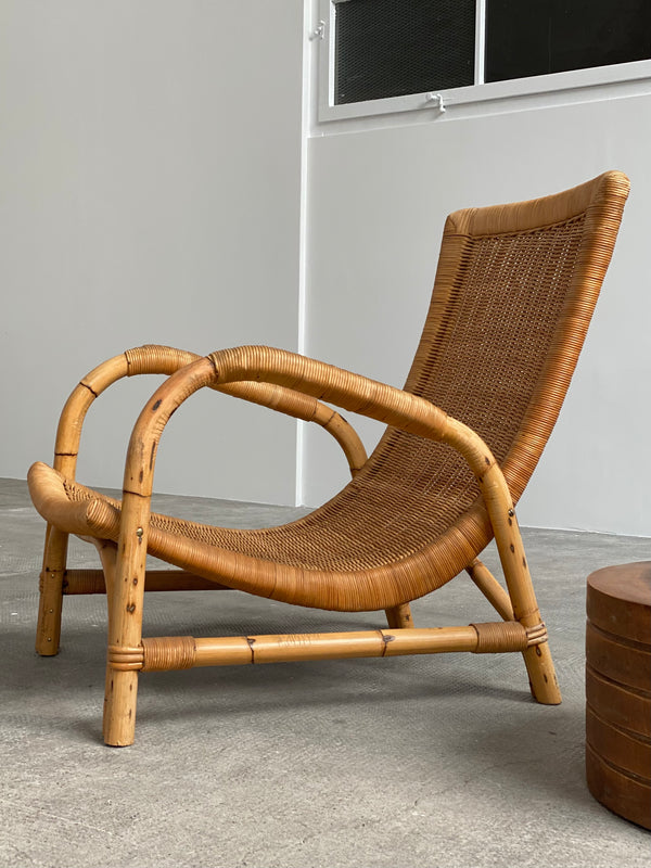 ARCO RATTAN BAMBOO ARMCHAIR, GERMANY 1960s