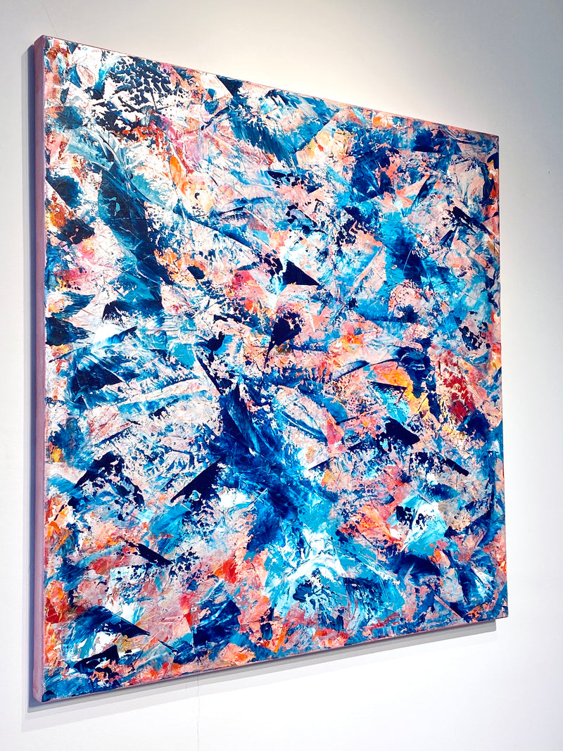 „TREASURES OF THE SEAS“ POWER OF LIGHTNESS 100x100cm