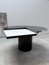 ERWIN NAGEL FOR ROSENTHAL EINRICHTUNG „QUADRONDO“ DINING TABLE ASH WOOD, 1980s