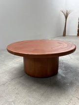 DE SEDE COFFEE TABLE COGNAC LEATHER, SWITZERLAND 1970s