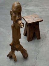 IDA BAGUS TILEM SOLID SUAR WOOD SCULPTURE CARVING BALI UBUD INDONESIA 1970s