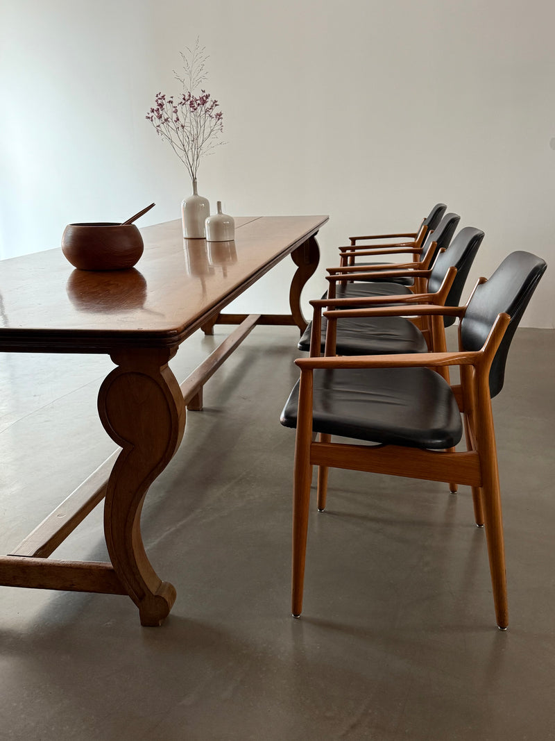 ANTIQUE FRENCH MONASTERY DINING TABLE NUTWOOD 325cm, 19th CENTURY