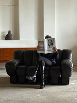 DE SEDE DS-600 „TATZELWURM“ / „SNAKE“ SECTIONAL SOFA MOCHA BROWN LEATHER, SWITZERLAND 1980s