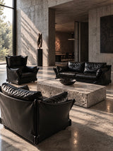 PIERO DE MARTINI FOR CASSINA VIOLA, VIOLINO & VIOLA D’AMORE LOUNGE CHAIRS & SOFA SET, ITALY 1977