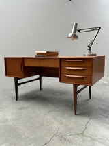 HEINRICH RIESTENPATT RT200 DESK TEAK WOOD, GERMANY 1960s