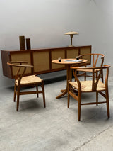 HANS WEGNER FOR CARL HANSEN & SONS „CH24“ WISHBONE CHAIRS OAK PAPERCORD EARLY EDITION, DENMARK 1950S