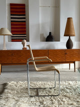 SET OF 2 TECTA D20 RATTAN TUBULAR STEEL CANTILEVER CHAIRS, GERMANY 1980s