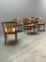 TEAM 7 DINING TABLE & 6 CHAIRS SOLID ALDER WOOD, AUSTRIA 1990s